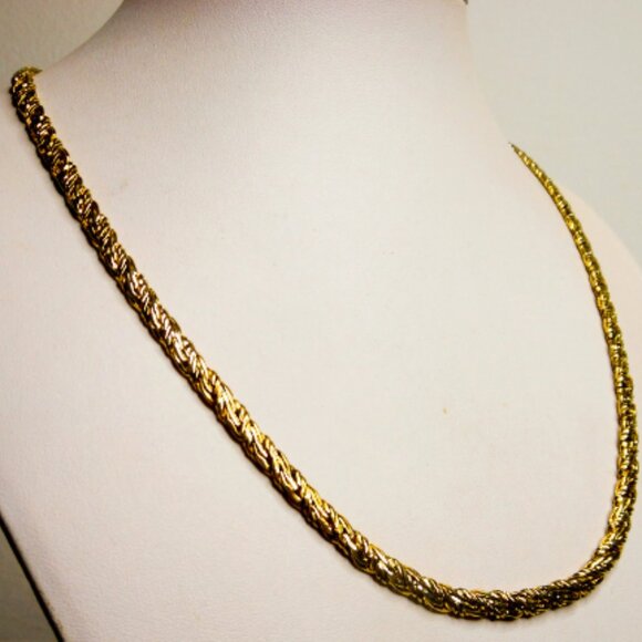 Vintage Gold Tone French Rope Necklace 24 Inch 5 MM - Picture 3 of 9